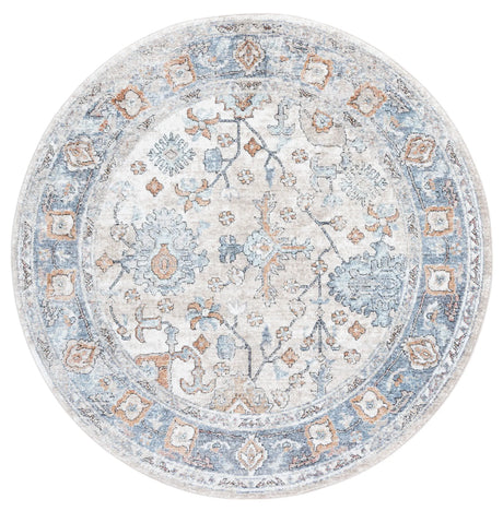 Safavieh Jasmine 5'-3" x 5'-3" Rug in Ivory / Blue