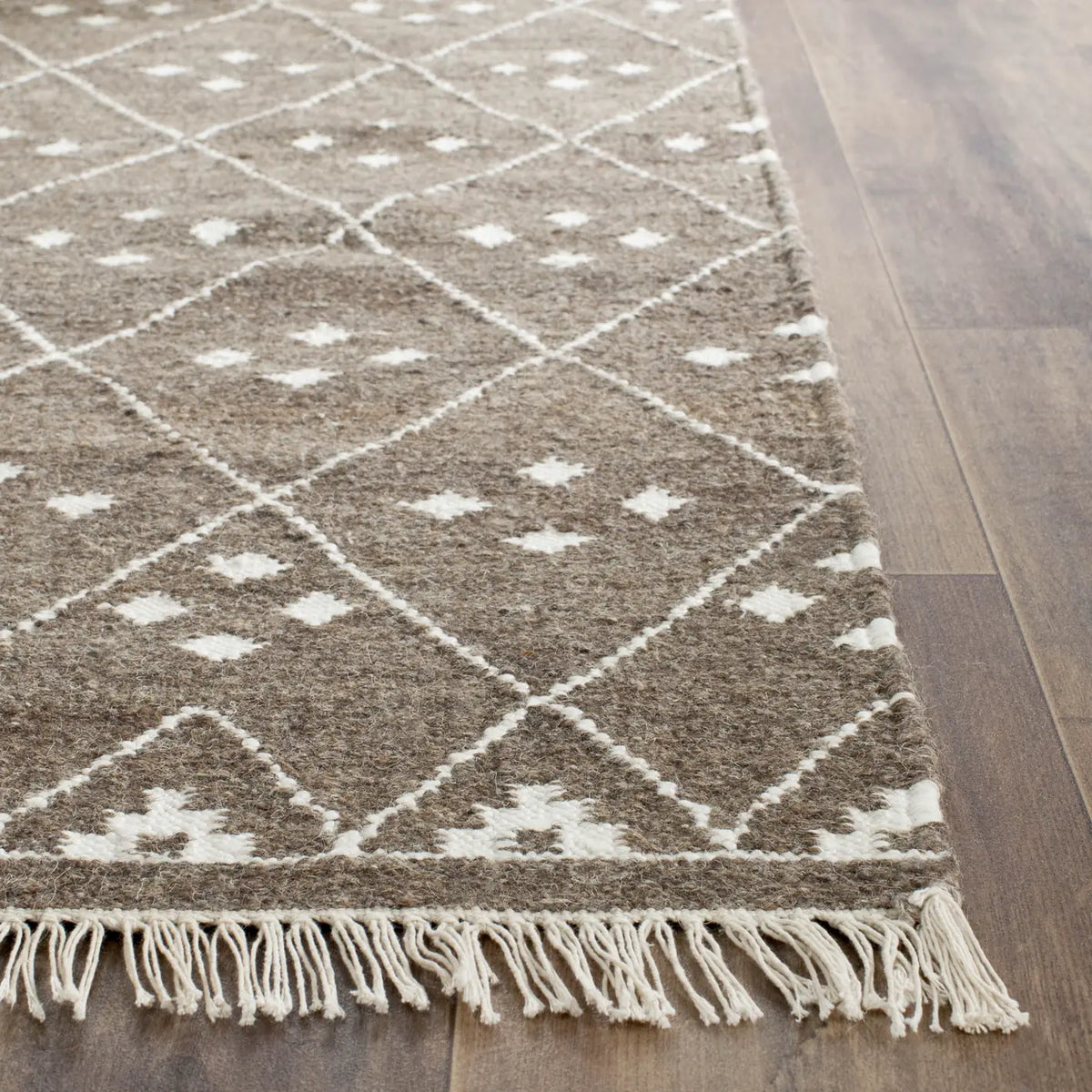 Safavieh Natural Kilim 4'-0" x 6'-0" Rug in Brown / Ivory