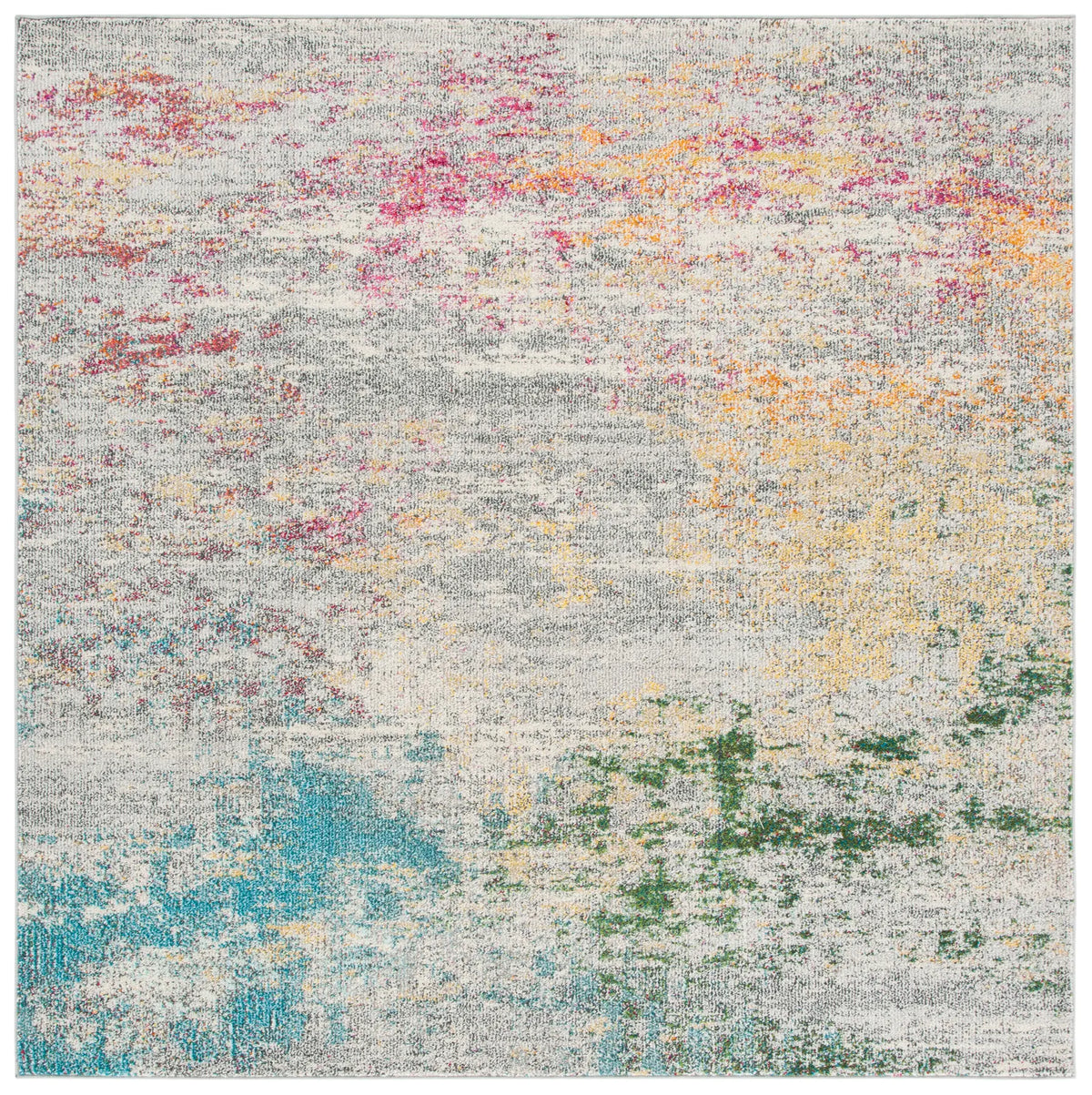 Safavieh Madison 6'-7" x 6'-7" Rug in Grey / Gold