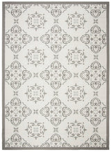 Safavieh Courtyard 6'-7" x 9'-6" Rug in Light Grey / Anthracite
