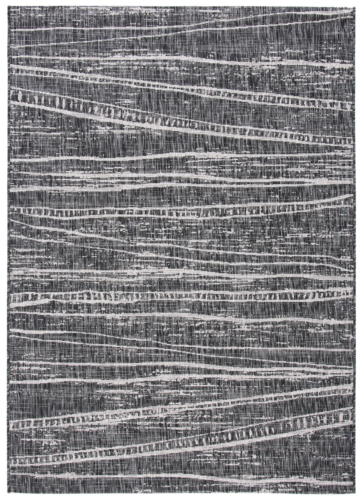 Safavieh Courtyard 4'-5" x 6'-5" Rug in Black / Ivory