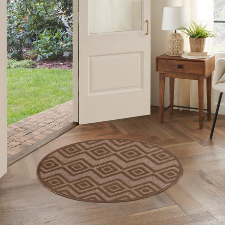 Nourison Versatile NRV01 Brown Contemporary Area Rugs