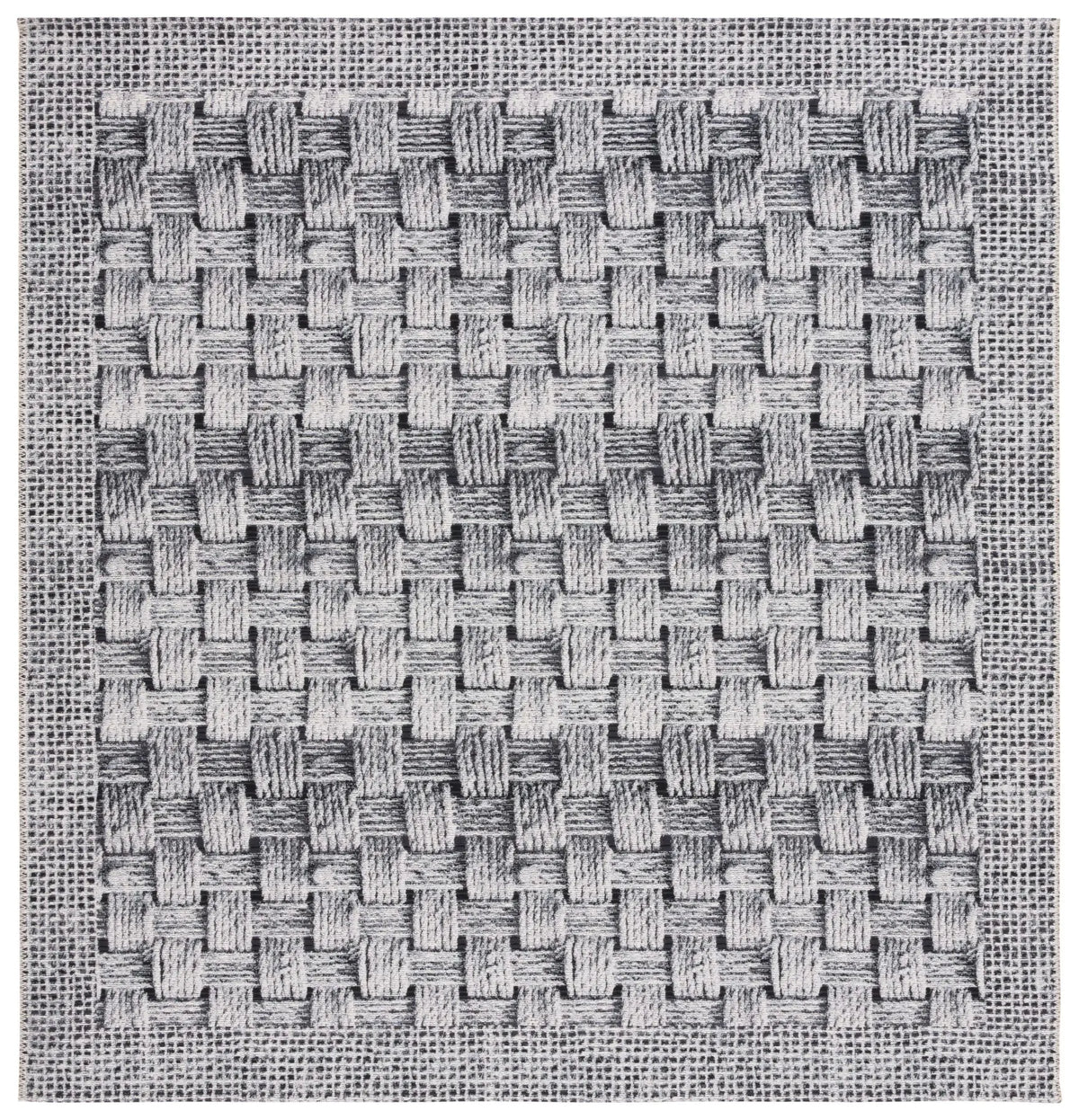 Safavieh Barbados 500 6'-6" x 6'-6" Rug in Black / Ivory