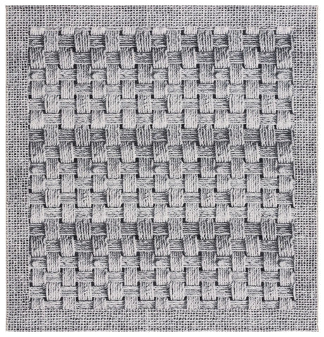 Safavieh Barbados 500 6'-6" x 6'-6" Rug in Black / Ivory