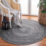 Safavieh Braided 5'-0" x 5'-0" Rug in Grey / Charcoal