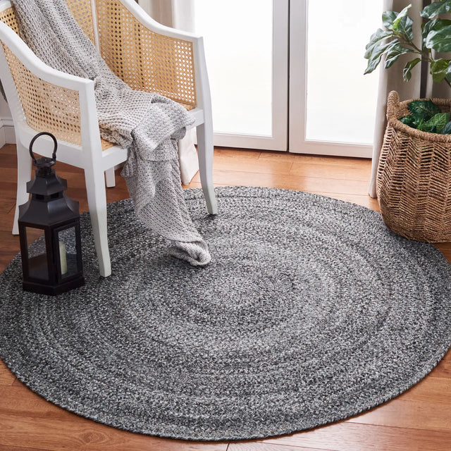 Safavieh Braided 5'-0" x 5'-0" Rug in Grey / Charcoal