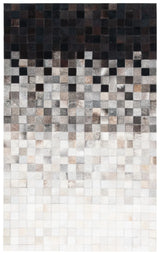 Safavieh Studio Leather 3'-0" x 5'-0" Rug in Ivory / Black