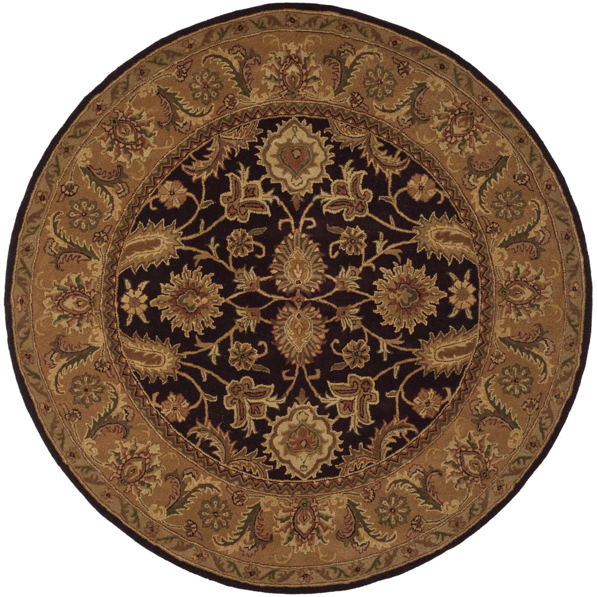 Safavieh Classic 8'-0" x 8'-0" Rug in Dark Plum / Gold