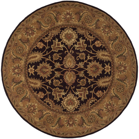 Safavieh Classic 8'-0" x 8'-0" Rug in Dark Plum / Gold