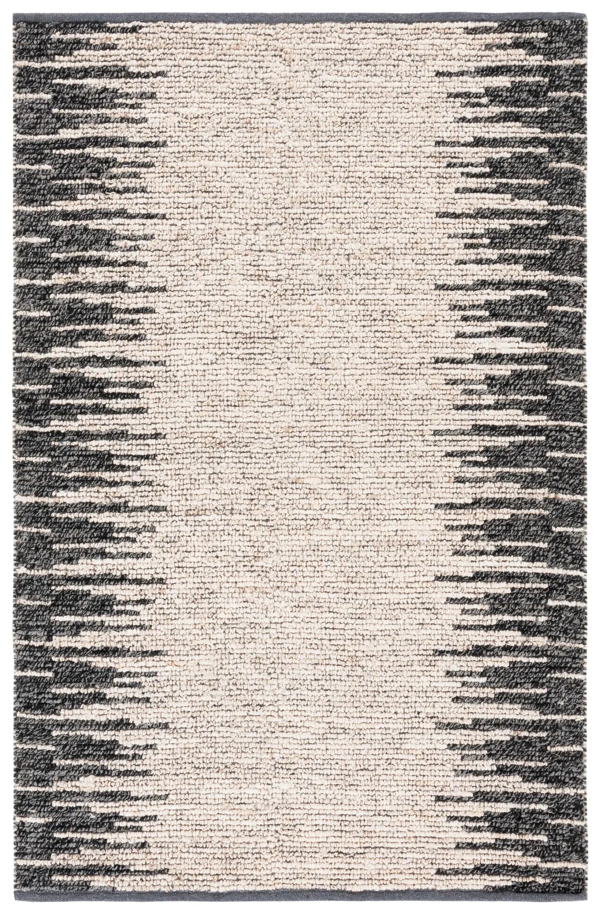 Safavieh Natural Fiber 4'-0" x 6'-0" Rug in Bleach / Black