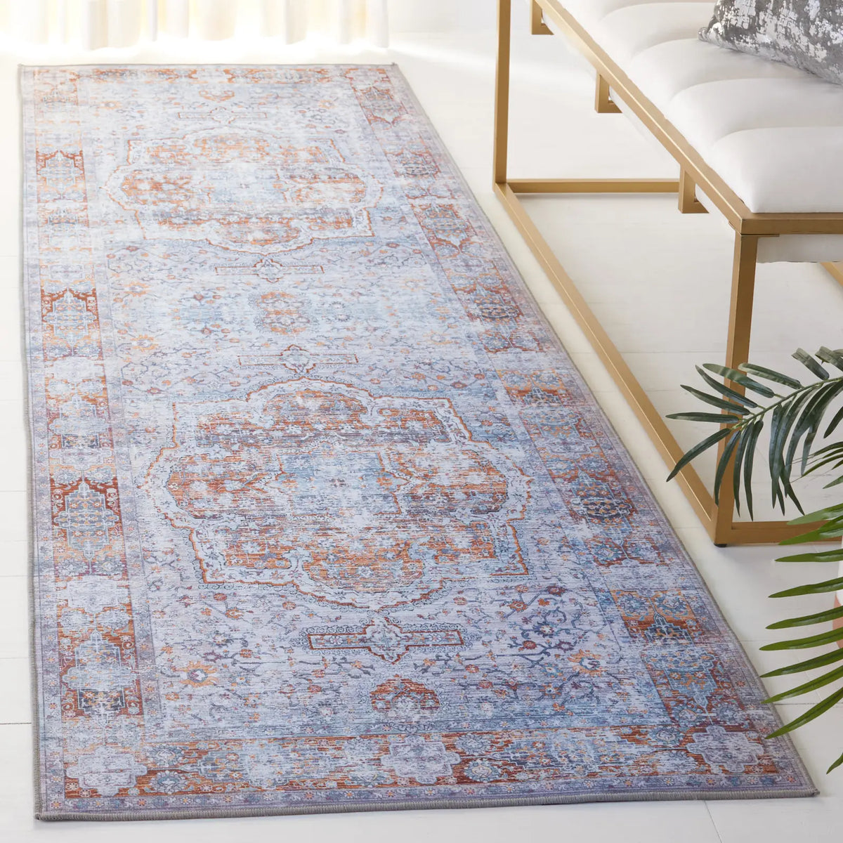 Safavieh Tucson 2'-6" x 8'-0" Rug in Beige / Rust