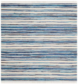 Safavieh Rag Rug 6'-0" x 6'-0" Rug in Ivory / Blue