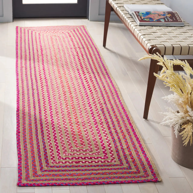Safavieh Braided 800 2'-3" x 8'-0" Rug in Natural / Red