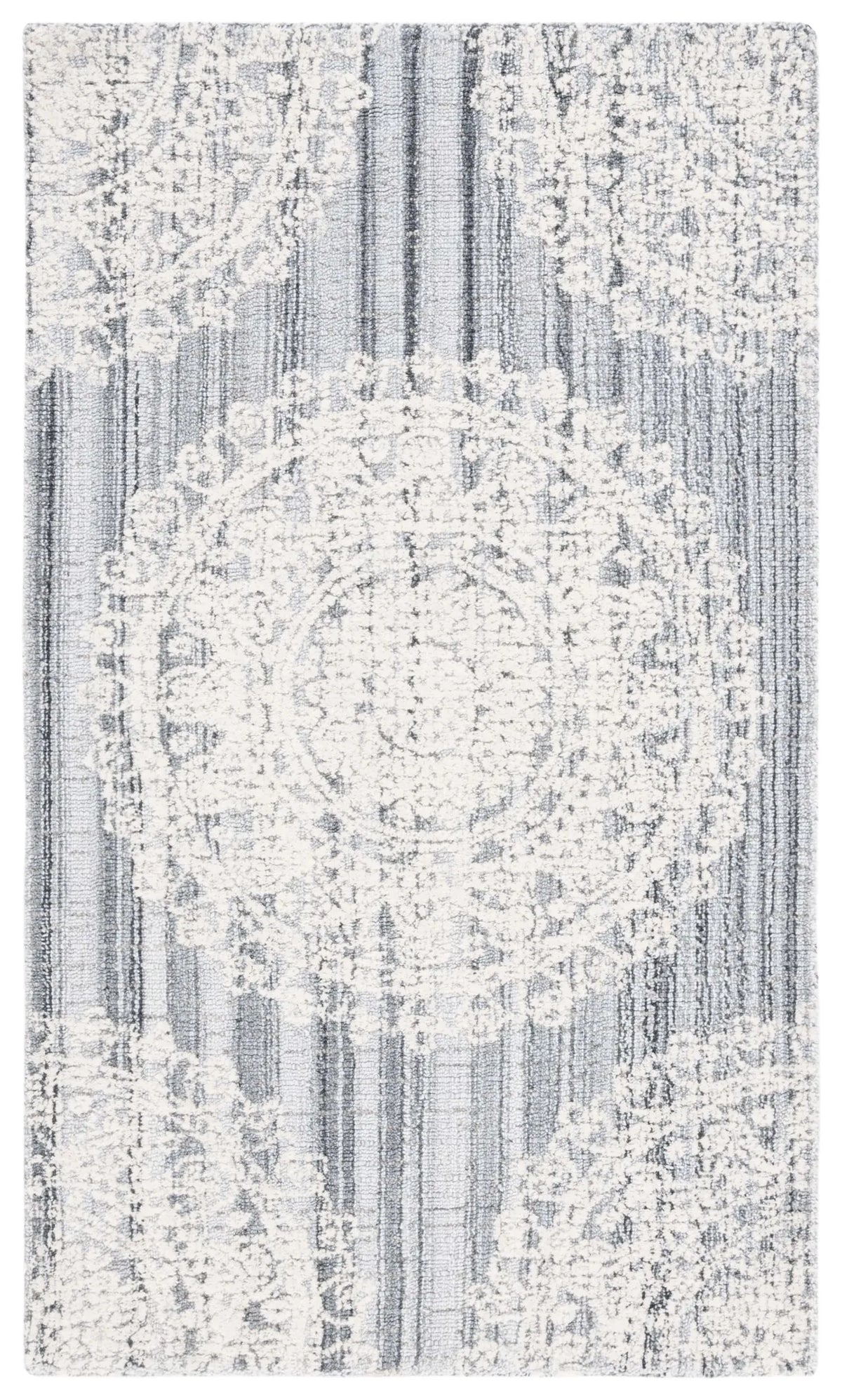 Safavieh Ebony 3'-0" x 5'-0" Rug in Grey / Ivory