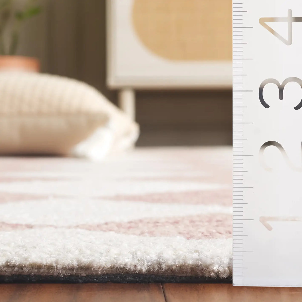 Safavieh Ebony 4'-0" x 6'-0" Rug in Pink / Ivory