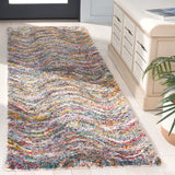 Safavieh Fiesta Shag 2'-3" x 8'-0" Rug in Multi