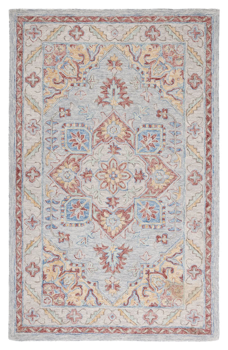 Safavieh Metro 4'-0" x 6'-0" Rug in Grey / Rust