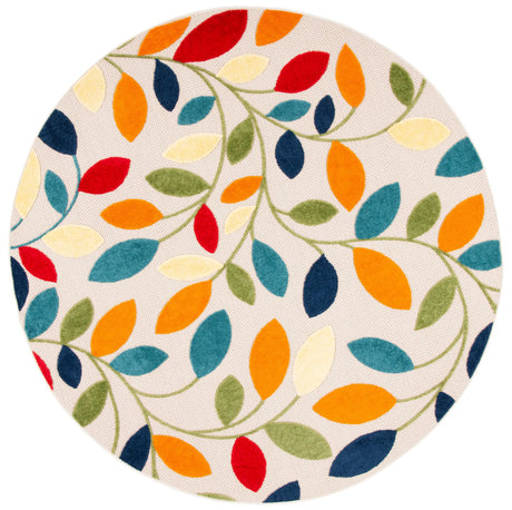 Safavieh Cabana 5'-3" x 5'-3" Rug in Ivory / Green