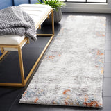 Safavieh Berber Shag 2'-3" x 8'-0" Rug in Blue Rust / Ivory