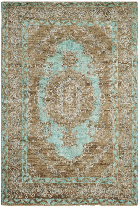 Safavieh Tangier 4'-0" x 6'-0" Rug in Seafoam / Beige