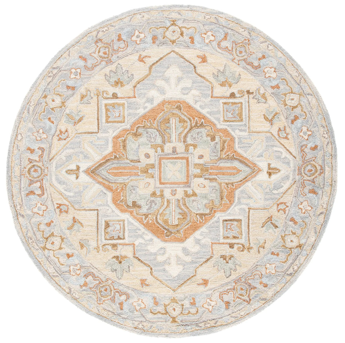 Safavieh Heritage 6'-0" x 6'-0" Rug in Beige / Grey