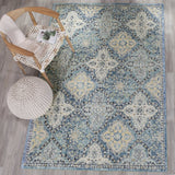Safavieh Evoke 4'-0" x 6'-0" Rug in Light Blue / Ivory