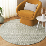 Safavieh Micro-Loop 5'-0" x 5'-0" Rug in Sage / Ivory