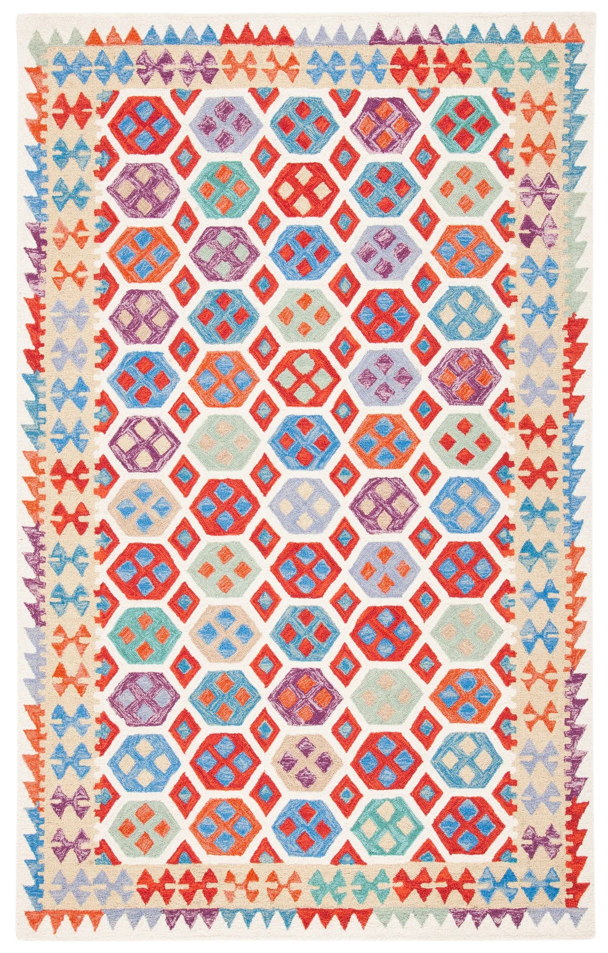 Safavieh Aspen 4'-0" x 6'-0" Rug in Ivory / Red