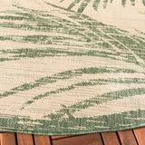 Safavieh Courtyard 5'-3" x 5'-3" Rug in Beige / Green