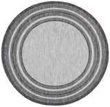 Safavieh Courtyard 10'-0" x 10'-0" Rug in Light Grey / Black