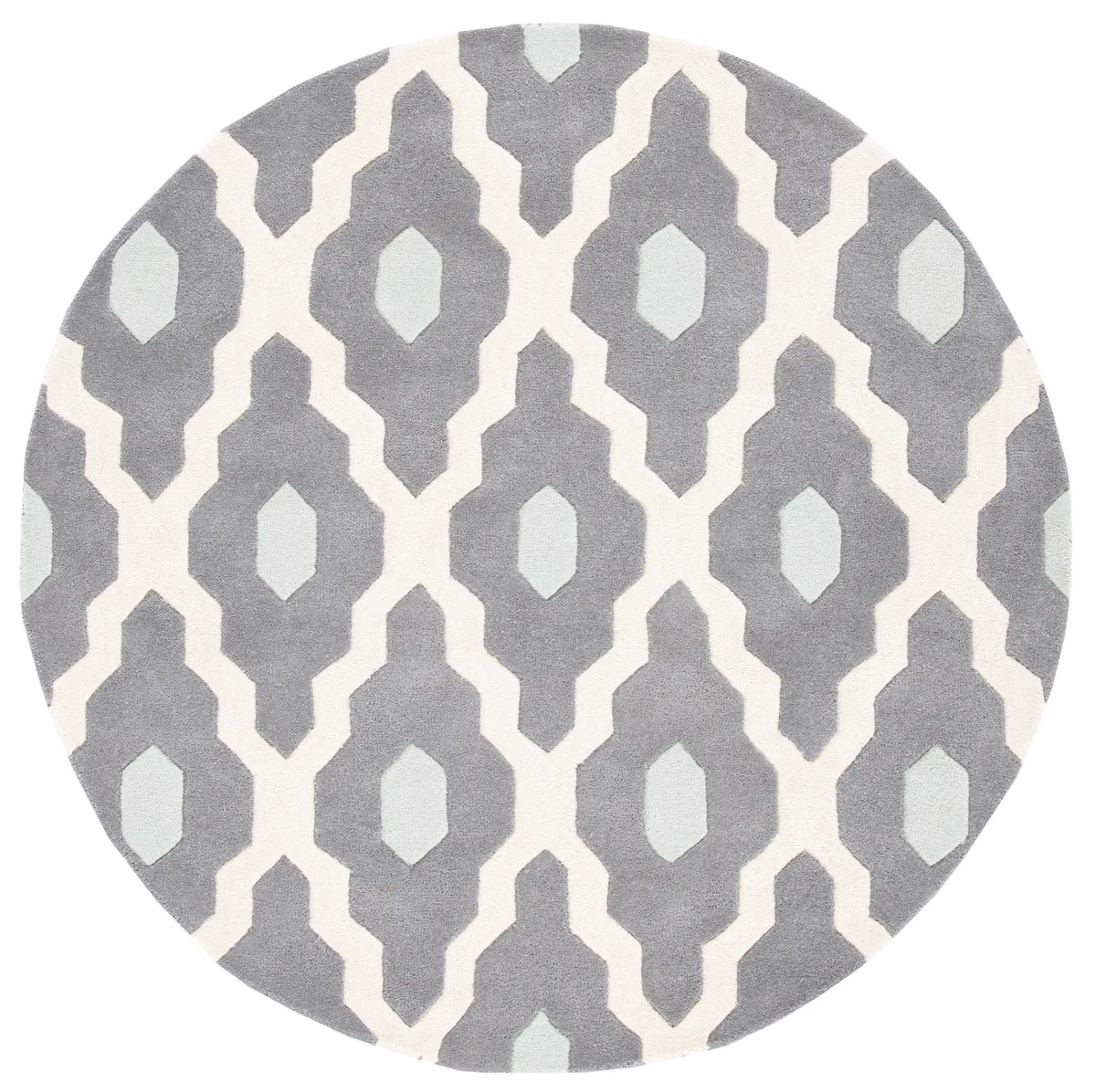 Safavieh Chatham 5'-0" x 5'-0" Rug in Ivory / Dark Grey