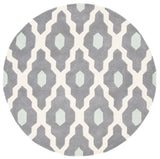 Safavieh Chatham 5'-0" x 5'-0" Rug in Ivory / Dark Grey