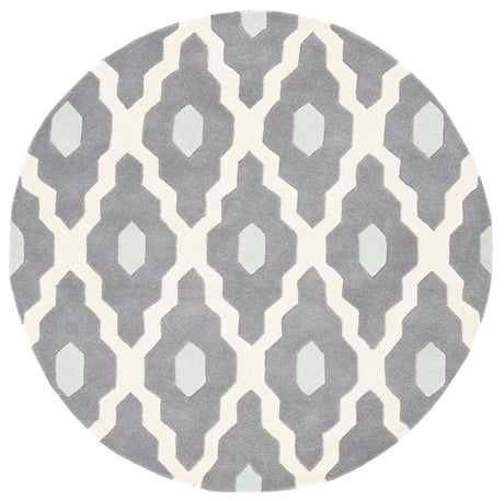 Safavieh Chatham 5'-0" x 5'-0" Rug in Ivory / Dark Grey