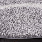 Safavieh Tahoe Shag 6'-7" x 6'-7" Rug in Light Grey / White