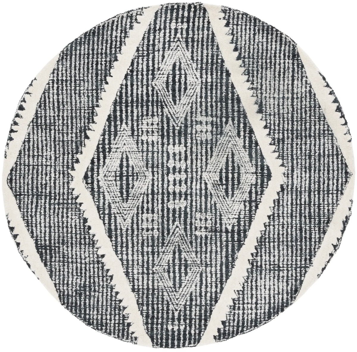 Safavieh Metro 6'-0" x 6'-0" Rug in Black / Ivory