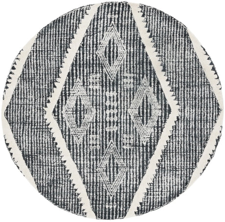 Safavieh Metro 6'-0" x 6'-0" Rug in Black / Ivory