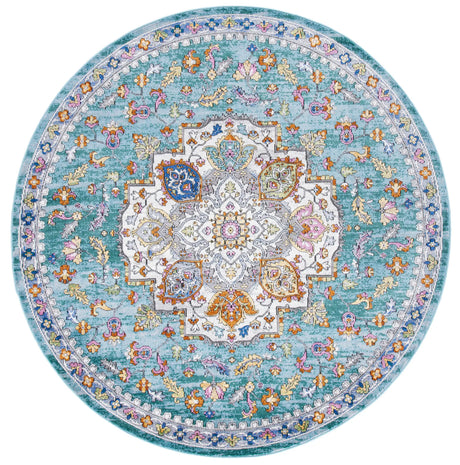 Safavieh Aria 6'-5" x 6'-5" Rug in Turquoise / Ivory
