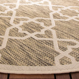 Safavieh Courtyard 5'-3" x 5'-3" Rug in Brown / Beige