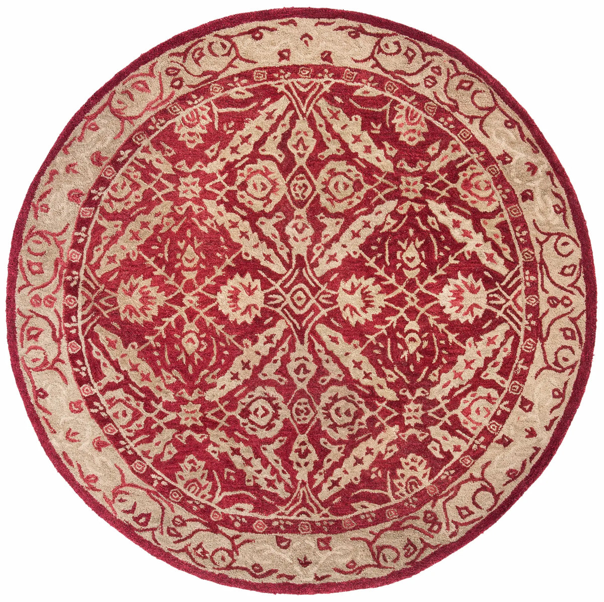 Safavieh Anatolia 6'-0" x 6'-0" Rug in Red / Ivory