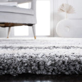 Safavieh Fontana Shag  800 4'-0" x 6'-0" Rug in Grey / Charcoal