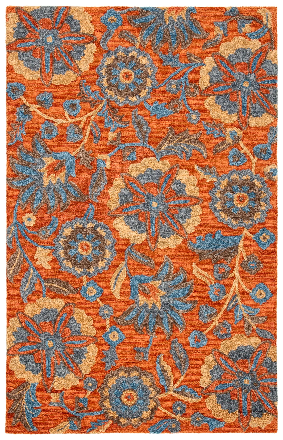 Safavieh Blossom 5'-0" x 8'-0" Rug in Rust / Blue