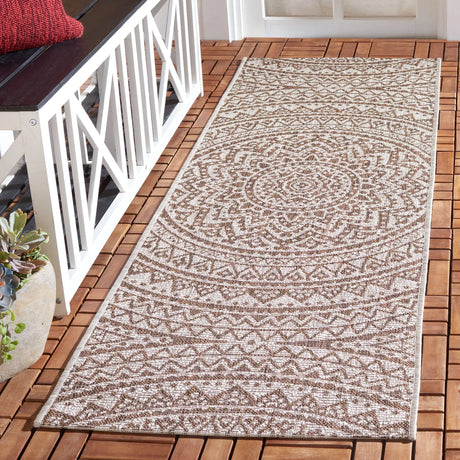 Safavieh Courtyard 2'-3" x 10'-0" Rug in Light Beige / Light Brown