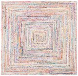 Safavieh Braided 5'-0" x 5'-0" Rug in Ivory / Multi