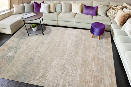 Dynamic Rugs Milano 12503 Power Loomed Modern Light Grey/Grey/Beige Rug - Room