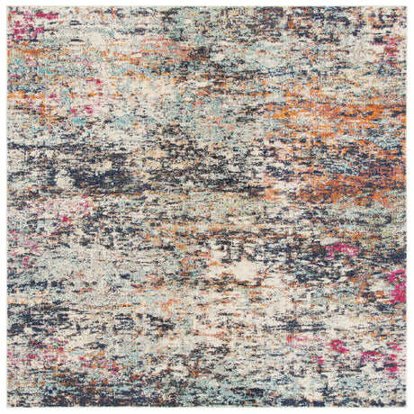 Safavieh Madison 6'-7" x 6'-7" Rug in Black / Gold