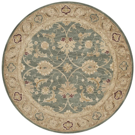 Safavieh Antiquity 6'-0" x 6'-0" Rug in Teal Blue / Taupe