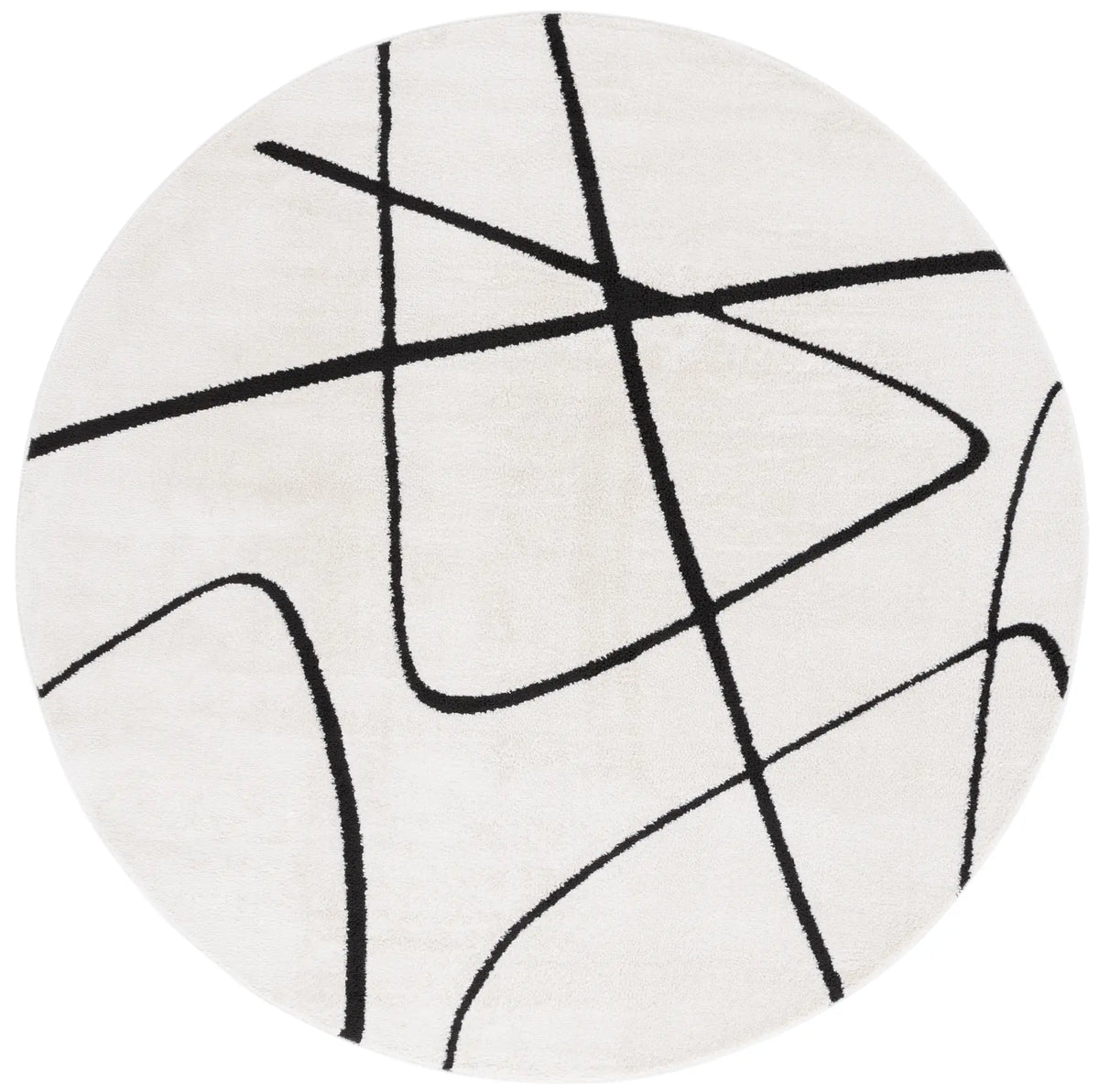 Safavieh Melody 5'-3" x 5'-3" Rug in Ivory / Black
