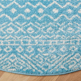 Safavieh Tulum 6'-7" x 6'-7" Rug in Turquoise / Ivory