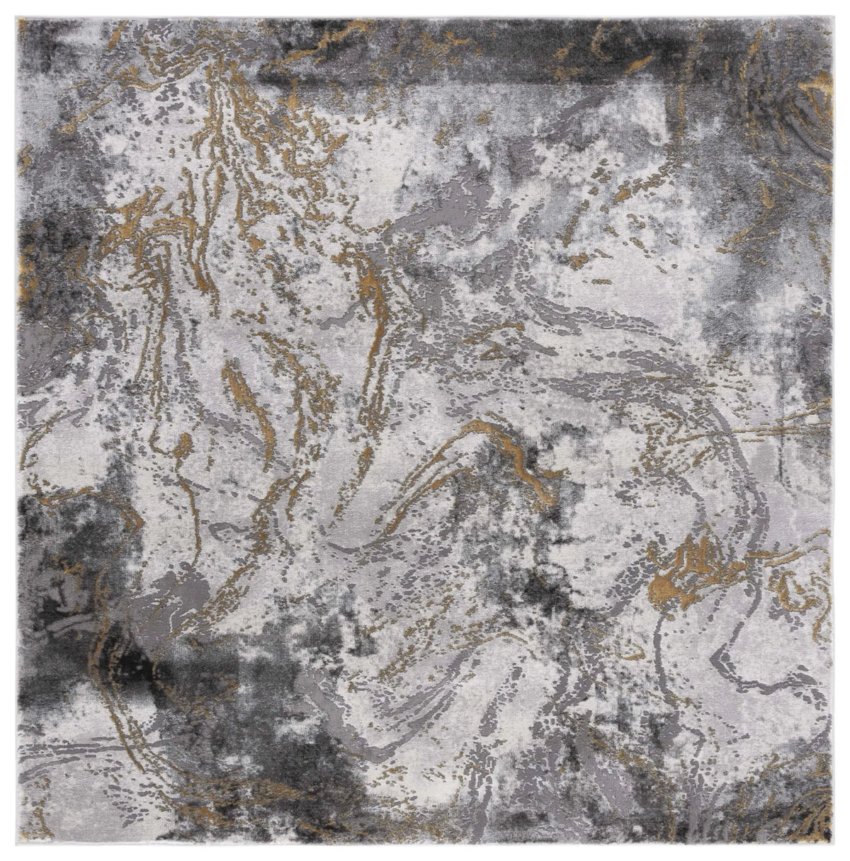 Safavieh Craft 6'-7" x 6'-7" Rug in Grey / Gold