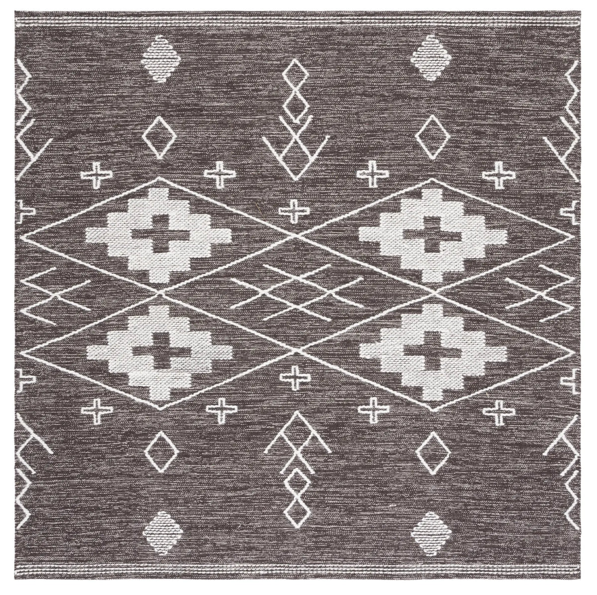 Safavieh Kilim 6'-0" x 6'-0" Rug in Brown / Ivory